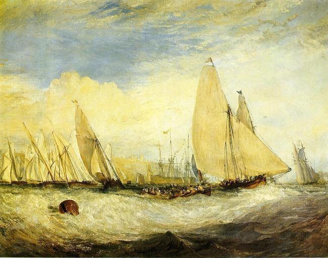 East Cowes Castle, The Seat Of J.Nash, Esq. A regata batendo no barlavento (Joseph Mallord William Turner) - Reprodução com Qualidade Museu