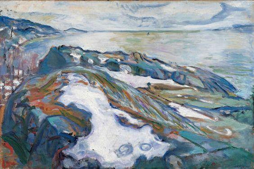 Paisagem de inverno (Edvard Munch) - Reprodução com Qualidade Museu