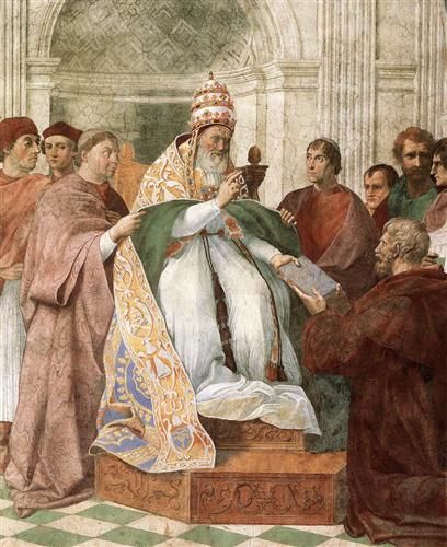 Gregório IX Aprovando os Decretais (Rafael) - Reprodução com Qualidade Museu