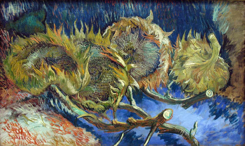 Quatro Girassóis Murchados (Vincent Van Gogh) - Reprodução com Qualidade Museu