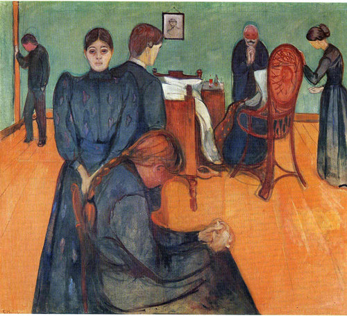 Morte na enfermaria (Edvard Munch) - Reprodução com Qualidade Museu