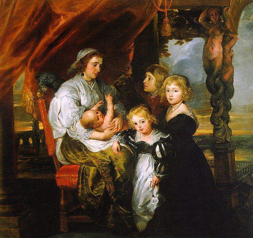 Deborah Kip, esposa de Sir Balthasar Gerbier e seus filhos (Peter Paul Rubens) - Reprodução com Qualidade Museu
