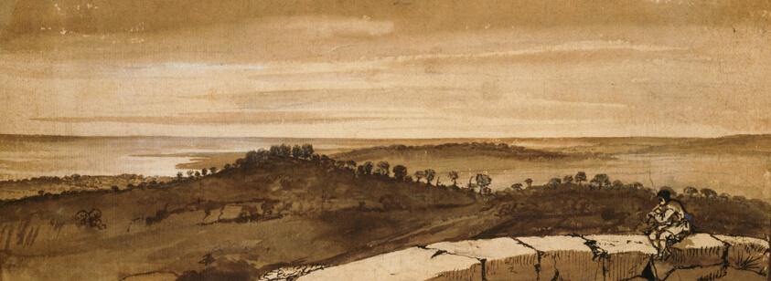 Panorama do Sasso (Claude Lorrain) - Reprodução com Qualidade Museu