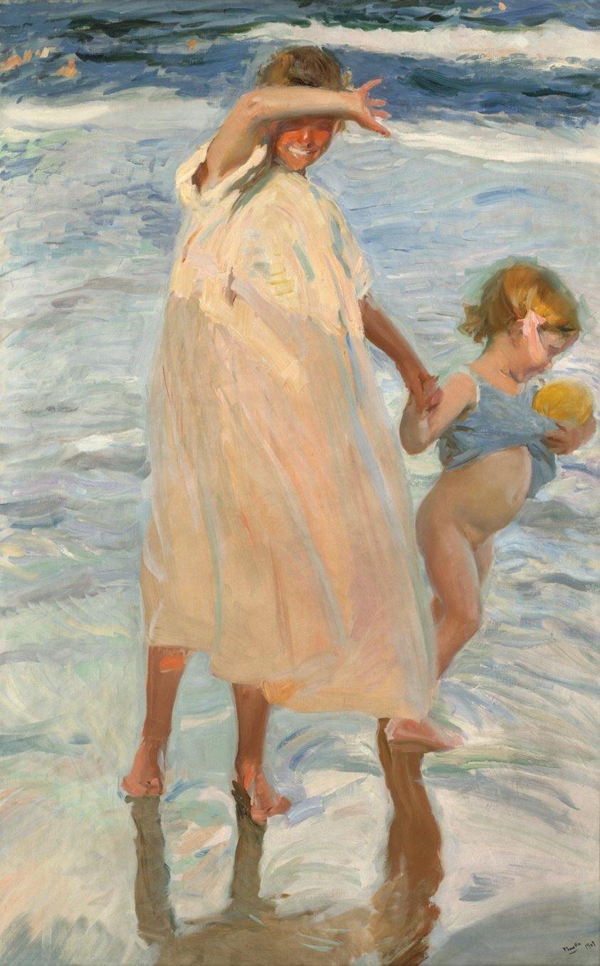 As duas irmãs (Joaquin Sorolla) - Reprodução com Qualidade Museu