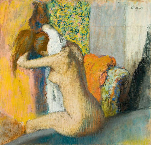 Após o banho, mulher secando a nuca (Edgar Degas) - Reprodução com Qualidade Museu