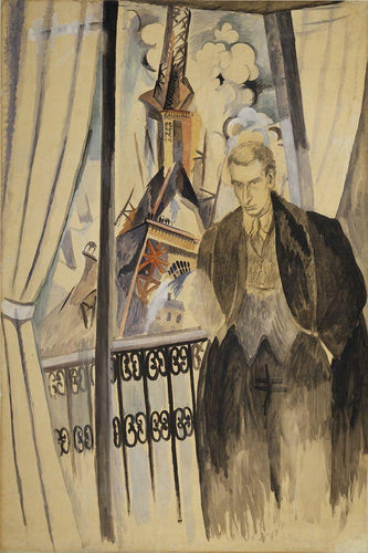 Estudo para o retrato de Philippe Soupault (Robert Delaunay) - Reprodução com Qualidade Museu