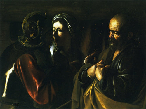 Negação de São Pedro (Caravaggio) - Reprodução com Qualidade Museu
