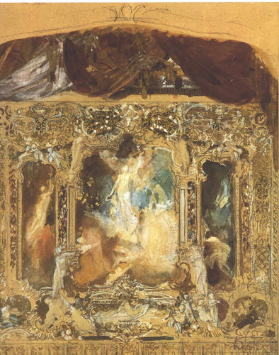 Projeto para uma cortina de teatro (Gustav Klimt) - Reprodução com Qualidade Museu