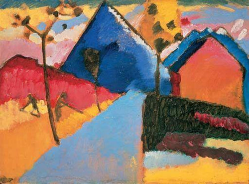 Kochel - estrada reta (Wassily Kandinsky) - Reprodução com Qualidade Museu