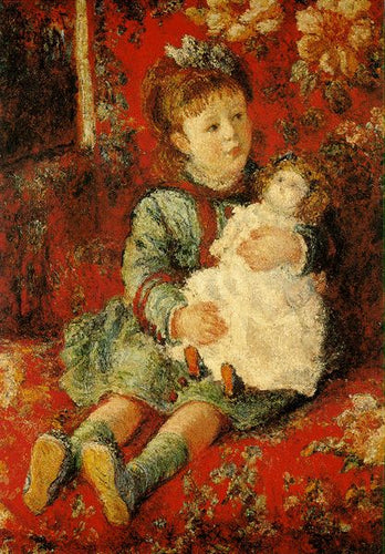 Retrato de Germaine Hoschede com uma boneca (Claude Monet) - Reprodução com Qualidade Museu