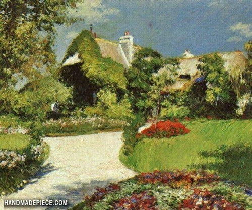 Casa com telhado de colmo em Trouville (Gustave Caillebotte) - Reprodução com Qualidade Museu