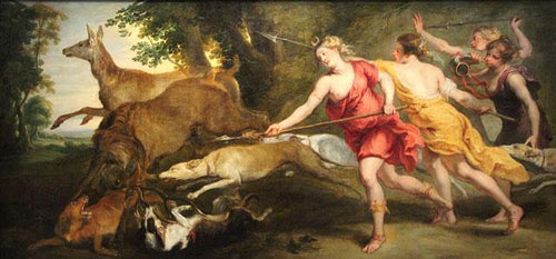 Diana caçadora e suas ninfas (Peter Paul Rubens) - Reprodução com Qualidade Museu
