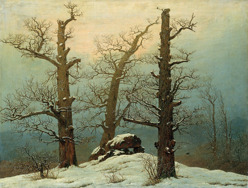 Dolmen na neve (Caspar David Friedrich) - Reprodução com Qualidade Museu