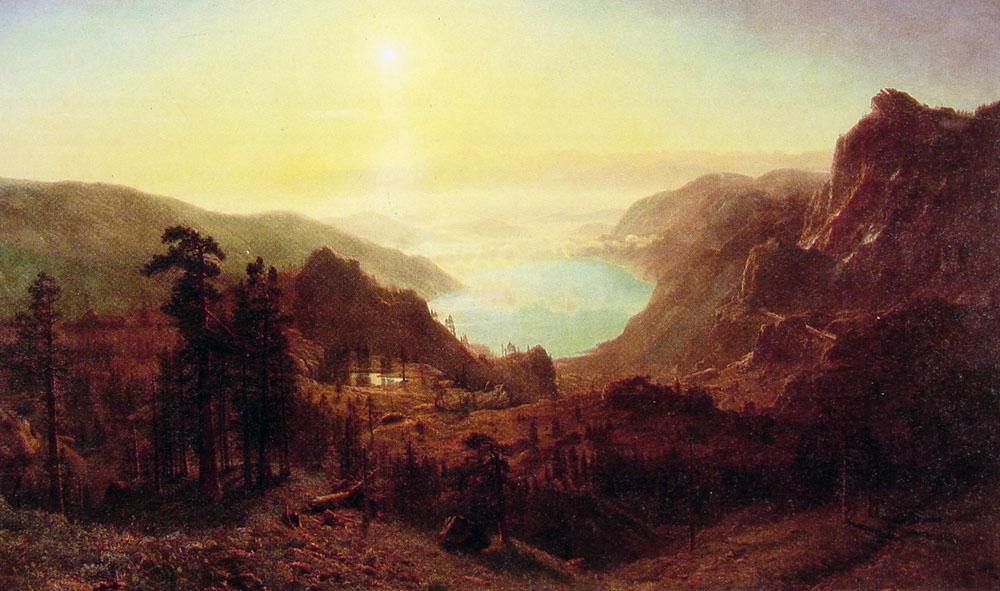 Vista do Lago Donner, Califórnia (Albert Bierstadt) - Reprodução com Qualidade Museu
