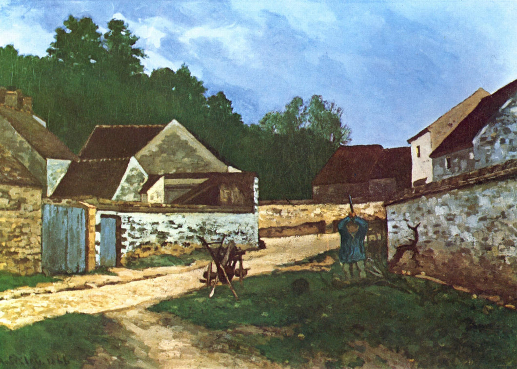Dorfstrasse em Marlotte (Alfred Sisley) - Reprodução com Qualidade Museu