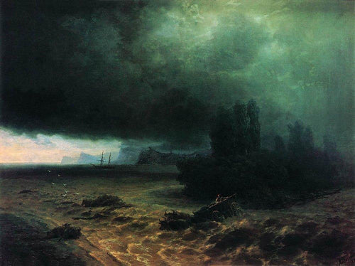 Chuva torrencial em Sudak (Ivan Aivazovsky) - Reprodução com Qualidade Museu