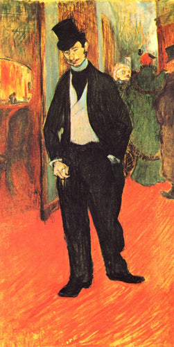 Dra. Tapie Celeyran em um corredor da comédia francesa (Henri de Toulouse-Lautrec) - Reprodução com Qualidade Museu