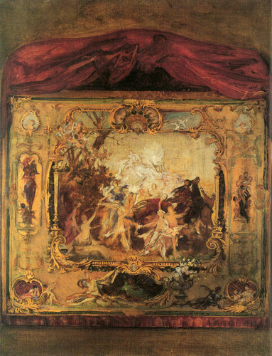 Jangada de cortina de teatro (Gustav Klimt) - Reprodução com Qualidade Museu