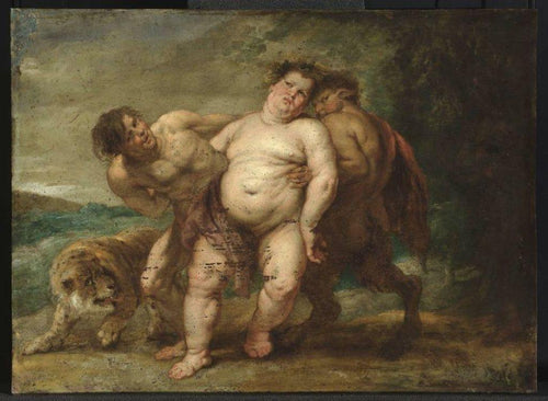Baco bêbado com fauno e sátiro (Peter Paul Rubens) - Reprodução com Qualidade Museu