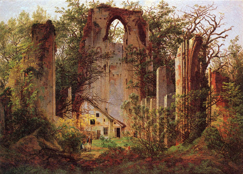 Ruínas do Mosteiro de Eldena (Caspar David Friedrich) - Reprodução com Qualidade Museu