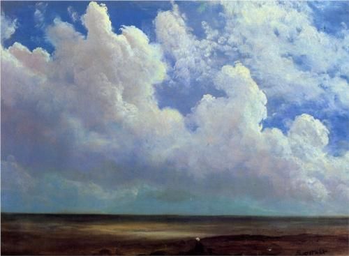 Cena de praia (Albert Bierstadt) - Reprodução com Qualidade Museu