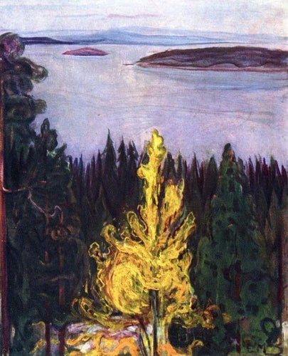 Vista de Nordstrand (Edvard Munch) - Reprodução com Qualidade Museu