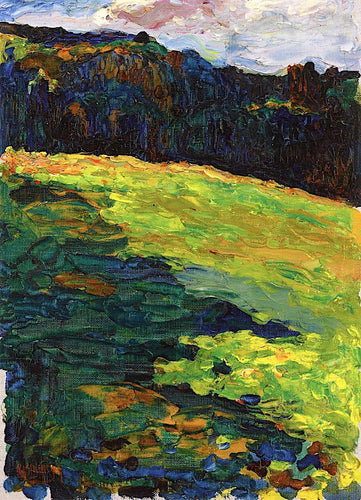 Kochel - Prado montanhoso à beira da floresta (Wassily Kandinsky) - Reprodução com Qualidade Museu