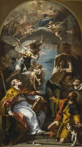 A Glória da Virgem com o Arcanjo Gabriel e os Santos Eusébio, Roch e Sebastião
