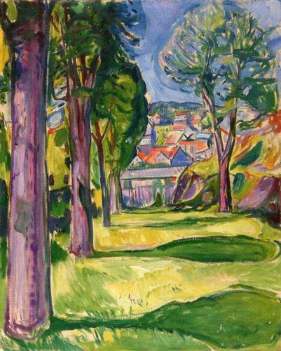 Jardim em Kragero (Edvard Munch) - Reprodução com Qualidade Museu