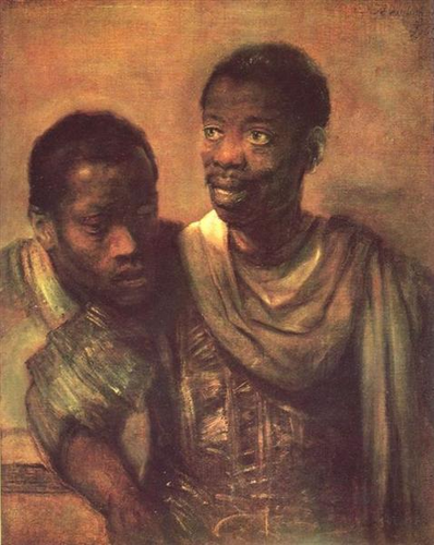 Dois negros (Rembrandt) - Reprodução com Qualidade Museu
