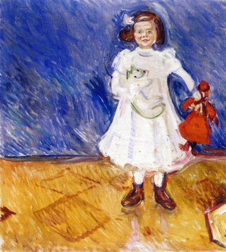 Erdmute Esche com boneca (Edvard Munch) - Reprodução com Qualidade Museu