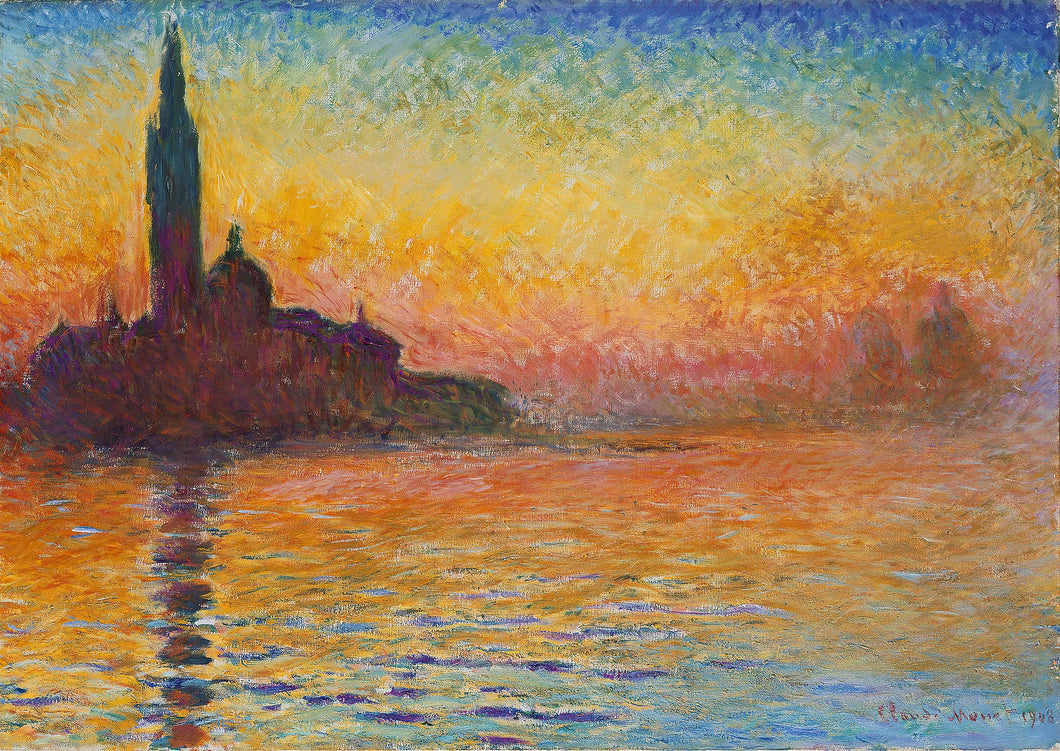 San Giorgio Maggiore ao entardecer (Claude Monet) - Reprodução com Qualidade Museu