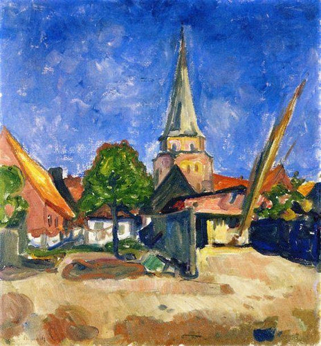 Igreja em Travemunde (Edvard Munch) - Reprodução com Qualidade Museu