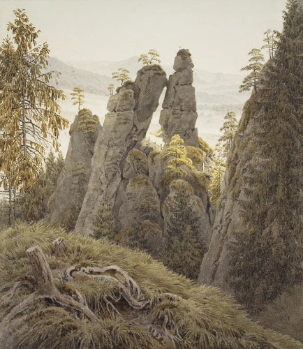 The Rock Gates In Neurathen (Caspar David Friedrich) - Reprodução com Qualidade Museu