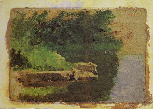 Desenho de paisagem para natação (Thomas Eakins) - Reprodução com Qualidade Museu