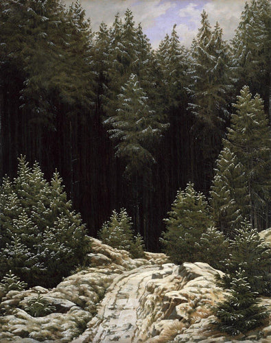 Neve precoce (Caspar David Friedrich) - Reprodução com Qualidade Museu