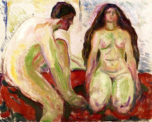 Homem e mulher nus (Edvard Munch) - Reprodução com Qualidade Museu