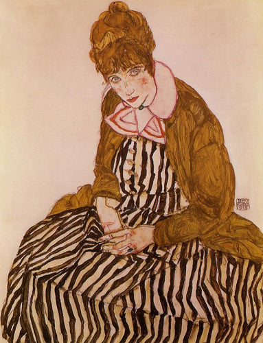 Edith Schiele, sentada - Replicarte