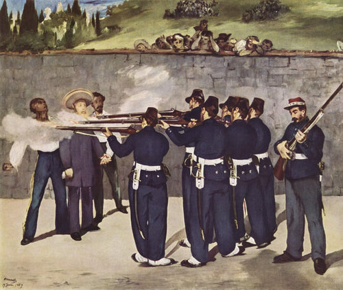 A Execução do Imperador Maximiliano do México (Edouard Manet) - Reprodução com Qualidade Museu