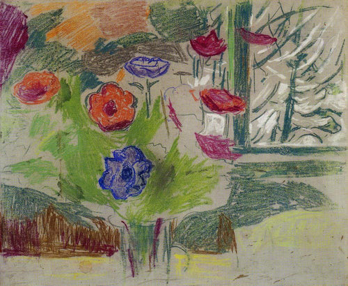 Anêmonas (Edvard Munch) - Reprodução com Qualidade Museu