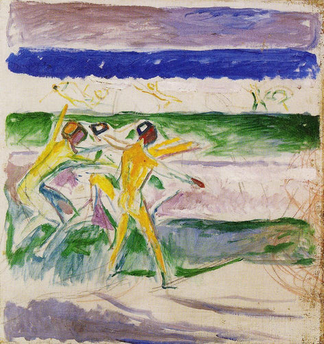 Banhistas (Edvard Munch) - Reprodução com Qualidade Museu