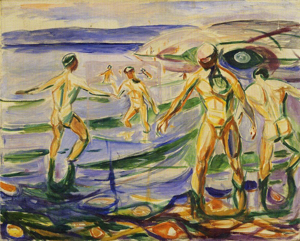Homens de banho (Edvard Munch) - Reprodução com Qualidade Museu
