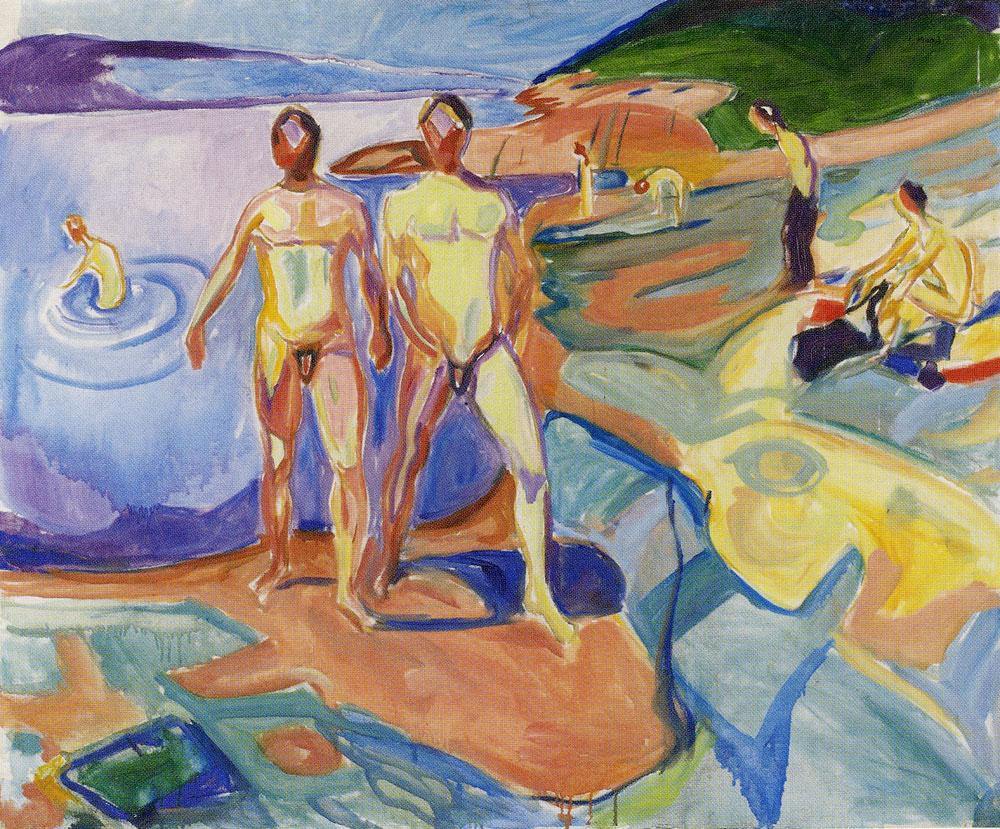 Homens de banho (Edvard Munch) - Reprodução com Qualidade Museu