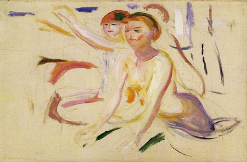 Mulheres tomando banho (Edvard Munch) - Reprodução com Qualidade Museu