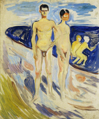 Dar banho em homens jovens (Edvard Munch) - Reprodução com Qualidade Museu