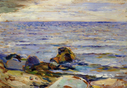 Paisagem da Praia (Edvard Munch) - Reprodução com Qualidade Museu