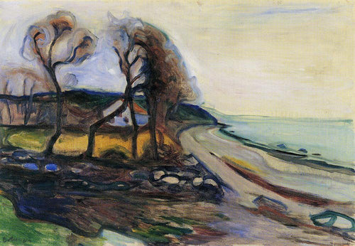 Paisagem da praia - perto da costa (Edvard Munch) - Reprodução com Qualidade Museu