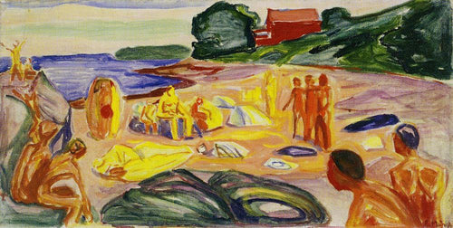 Cena de praia (Edvard Munch) - Reprodução com Qualidade Museu