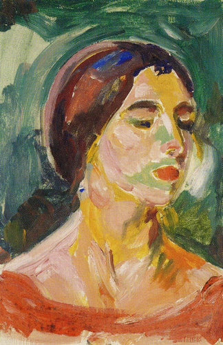 Birgit Prestoe, estudo de retratos (Edvard Munch) - Reprodução com Qualidade Museu