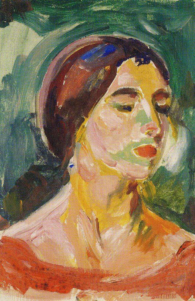 Birgit Prestoe, estudo de retratos (Edvard Munch) - Reprodução com Qualidade Museu